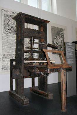 Printing press from 1811. ~ Photographed in Deutsches Museum Munich, Germany