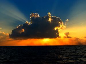 Photo of a cloud illuminated by sunlight. ~ by Ibrahim Iujaz from Rep. Of Maldives